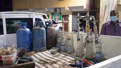 مصادرة 51 شيشة وتحرير 25 محضر عدم ارتداء كمامة في حملة مكبرة بأرمنت وإسنا جنوبي الأقصر