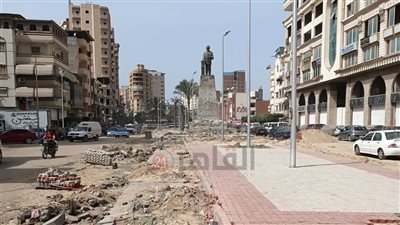 بدء أعمال تطوير ميدان مشرفة بدمياط