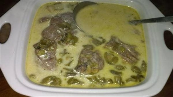  الفول الأخضر باللبن