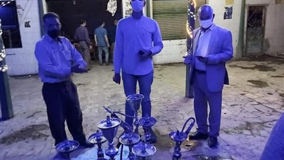 ضبط 250 شيشة وتحرير 109 محضر مخالفة بشبرا الخيمة 