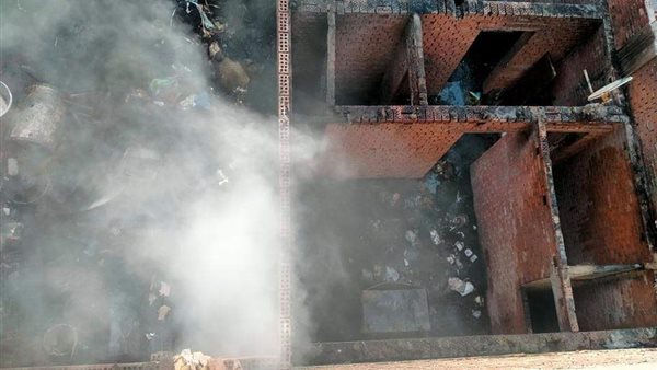 حريق بعزبة النخل