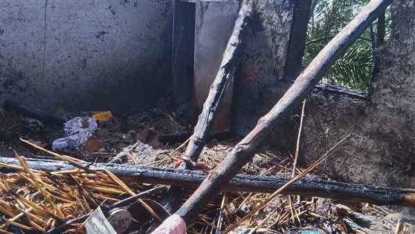 حريق قرية جروان 