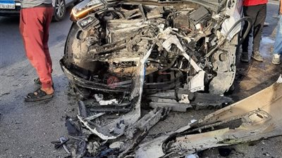 مصرع وإصابة 4 أشخاص في حادث تصادم أمام مدينة الخمائل بالجيزة (صور)