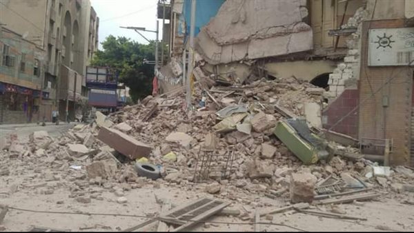 انهيار عقار الإسكندرية