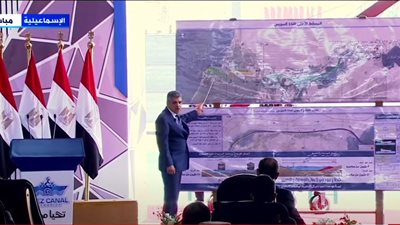 السيسي يستمع لمقترح توسعة المجرى الملاحي لقناة السويس بعد أزمة 