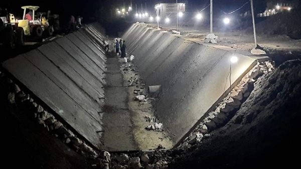 تبطين الترع في قرى