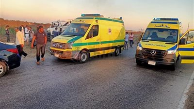 إصابة 14 شخصا في انقلاب سيارة شرطة على طريق الإسماعيلية الصحراوي