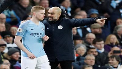 جوارديولا يؤكد استمرار إصابة دي بروين