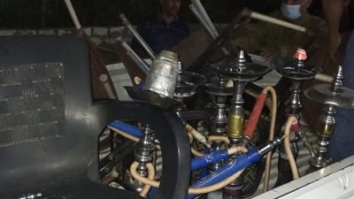 مصادرة 11شيشة وتغريم 22 لم يرتدوا الكمامة بغرب الأقصر