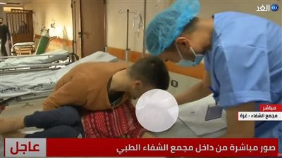 من داخل المجمع.. إصابات لأطفال نتيجة الغارات التي شنتها قوات الاحتلال الإسرائيلي (فيديو)