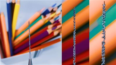 شاب ينحت حروف اللغة العربية على سن قلم رصاص: 