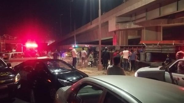 انقلاب مقطورة بدمياط