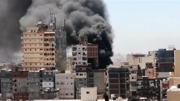 حريق مخزن خردة بالإسكندرية