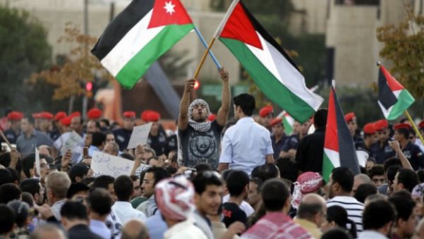 علم الاردن وفلسطين