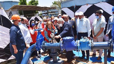 تشغيل وحدة ترشيح طبيعي لمياه الشرب بالقناطر الخيرية (صور) 