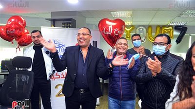 شاهد.. رسالة مؤثرة من خالد صلاح في وداع اليوم السابع(صور)