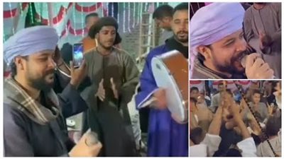 مطرب شعبي يغني 