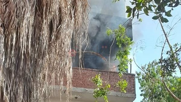 حريق هائل في شقة