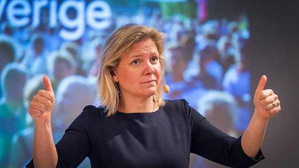 وزيرة المالية السويدية