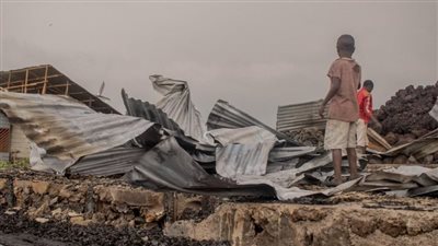 تعرف على مدى التدمير بمدينة جوما الكنغولية بعد الثوران الثاني للبركان (صور)