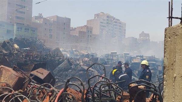 حريق هائل في حي الهرم