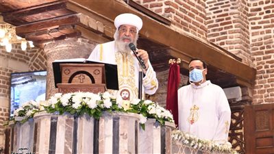 البابا تواضروس يصلي قداس عيد دخول المسيح أرض مصر بكنيسة أبي سرجة
