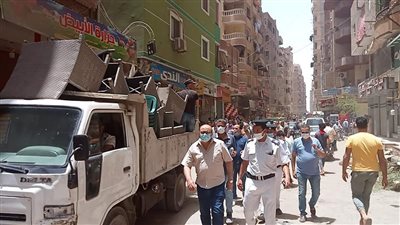 حملة مكبرة لأجهزة حي العجوزة لرفع الإشغالات ومعوقات الحركة المرورية