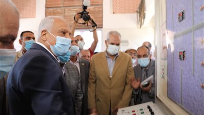محافظ الجيزة يفتتح مشروع محطة رفع صرف صحي بأوسيم