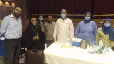 قافلة طبية لتطعيم المواطنين بمطرانية الكاثوليك بأسيوط بلقاح كورونا 