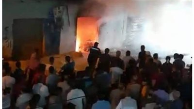 الدفع بـ 4 سيارات للسيطرة على حريق في محل دهانات بطنطا 