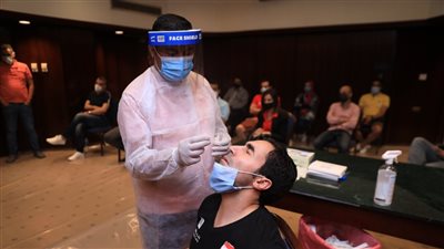 مسحة طبية ثانية لجميع الوفود المشاركة بكأس العالم للجمباز في مصر (صور) 