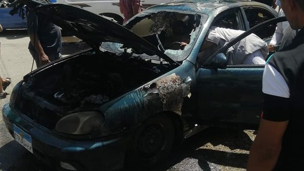 حريق سيارة ملاكي