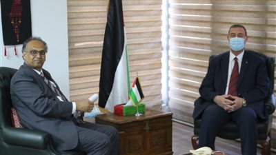  السفير الفلسطيني يستقبل القائم بأعمال سفارة هولندا بمصر  