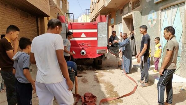 نشوب حريق بحوش منزل