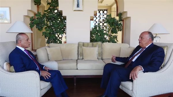 سامح شكري مع الإعلامي