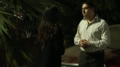 نضال الشافعي وشريف الغريب في جاردن سيتي بسبب 