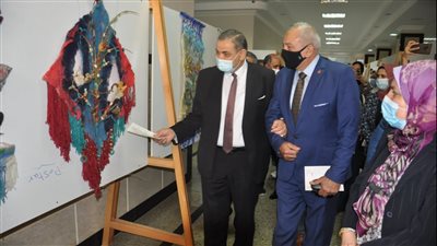 افتتاح 5 معارض فنية بجامعة كفر الشيخ