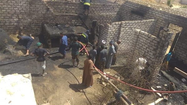 نشوب حريق في 4 أحواش