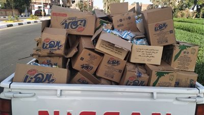 ضبط 1248 علبة زبادي منتهية الصلاحية في الأقصر
