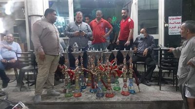 مصادرة 28 شيشة خلال حملة ليلية بحي غرب أسيوط 