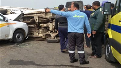 إصابة شخصين بحادث تصادم بطريق مصر إسكندرية الزراعي اتجاه بنها