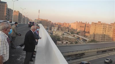 محافظ الجيزة يتفقد مسار كوبري المريوطية الجديد