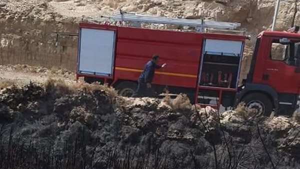 حريق بأحد الأراضي