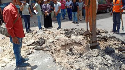 هبوط أرضي بشرق الإسكندرية والحي يتدخل لإصلاحه