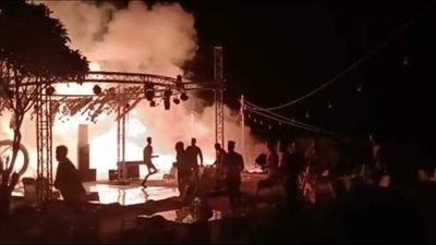  نشوب حريق هائل بإحدى الفيلات بأسوان أثناء حفلة تخرج كلية تجارة