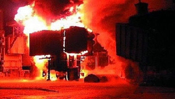 انفجار محول كهرباء