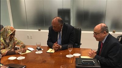 تنسيق بين القاهرة والخرطوم.. وزير الخارجية يلتقي نظيرته السودانية في نيويورك