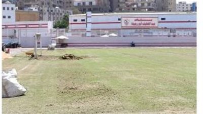 بدء أعمال الصيانة باستاد عبد اللطيف أبو رجيلة