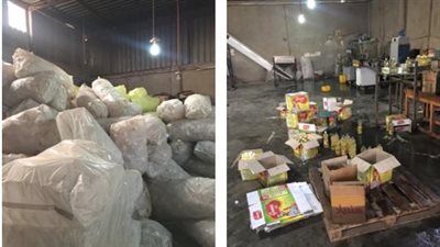 ضبط متهم بإدارة مصنع تعبئة مواد غذائية مجهولة المصدر بالقاهرة