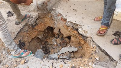 إصلاح هبوط أرضي بأبو قير شرق الإسكندرية 